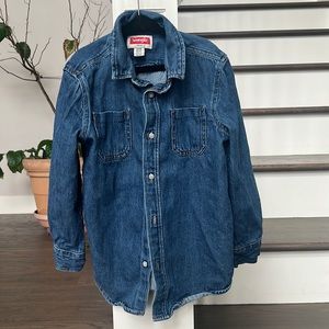 Boys small denim button down